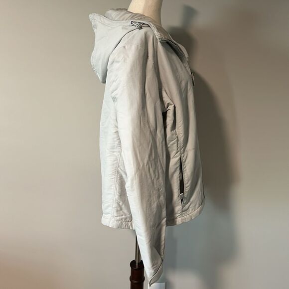 Sz L Eddie Bauer medium weight grey hooded jacket coat - Picture 5 of 9